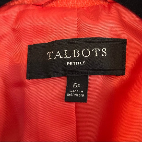 Talbots Women's Vibrant Orange Wool Coat - Picture 3 of 6